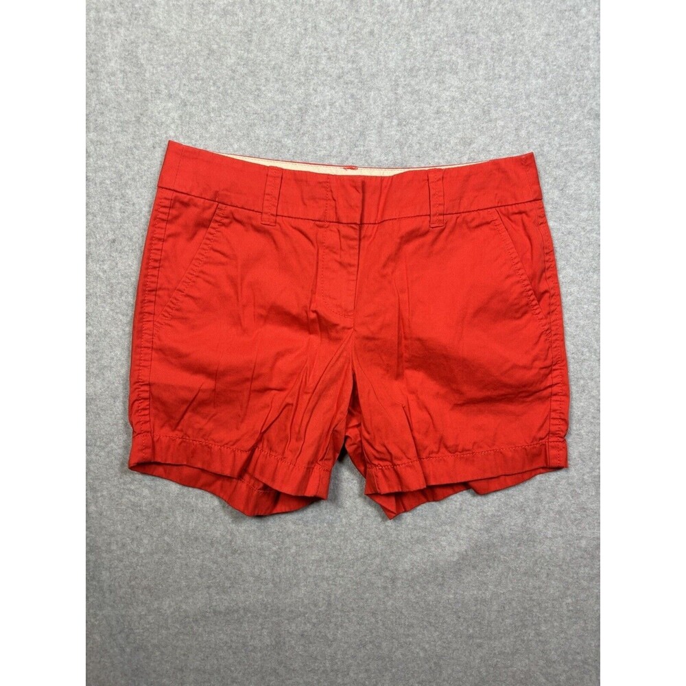 J. Crew Women's 4” Chino Shorts G2331 Red Size 00